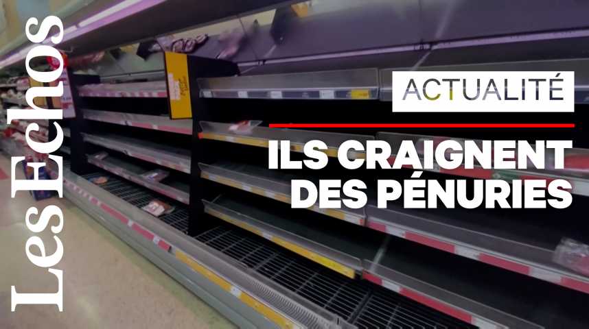 Illustration pour la vidéo L’isolement du Royaume-Uni provoque des achats de panique dans les supermarchés 
