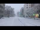 Snow covers Spanish capital