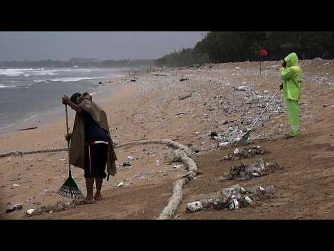 Bali battles mounting plastic waste as rainy season causes build-up