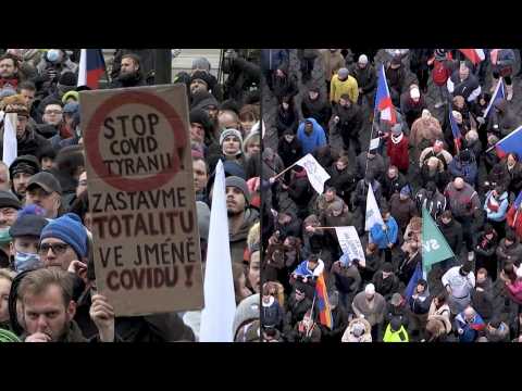 Thousands of Czechs protest against government Covid-19 restrictions