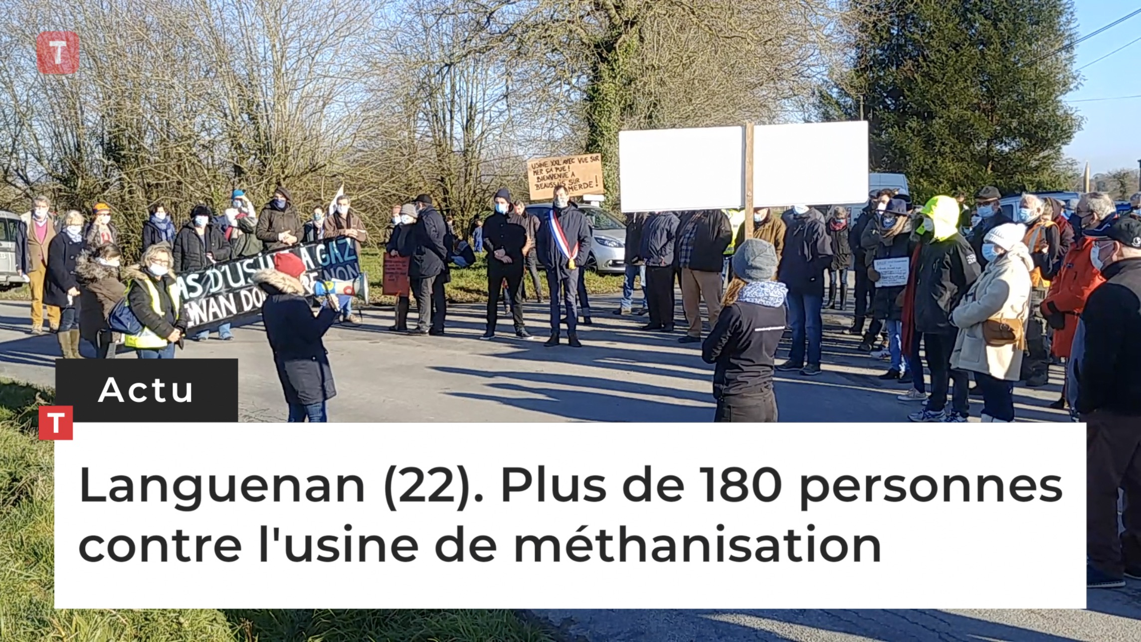 Languenan (22). Plus de 180 personnes contre l'usine de méthanisation (Le Télégramme)