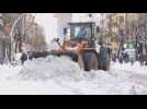Snow cleared from streets of centre of Madrid