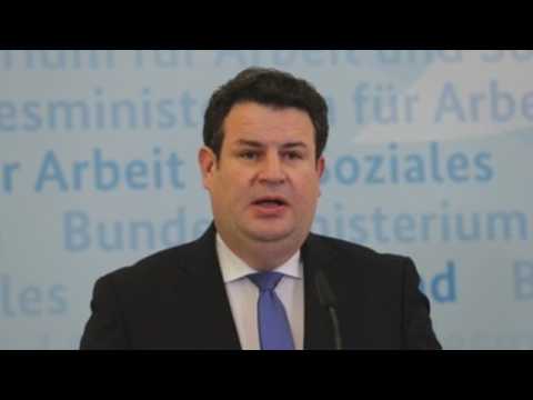 German Labour Minister press conference in Berlin