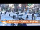 Army drafted in to clear roads, airports and train tracks after unusually heavy snow in Madrid