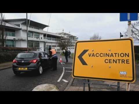 Mass vaccination centre in Epsom, UK