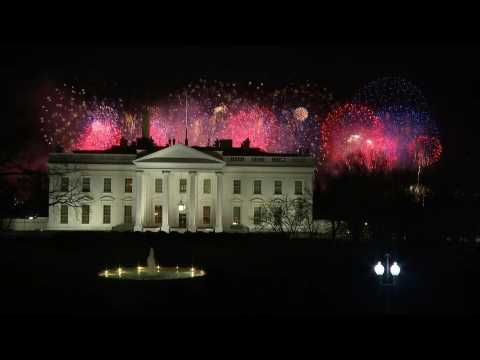 Fireworks light up Washington at the end of Biden's inauguration day