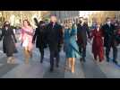 Biden waves to crowd in non-traditional inauguration parade - Label : AFPTV - First images - Category : News