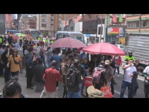 Colombian merchants protest against pandemic restrictions