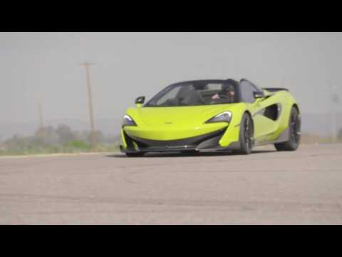 McLaren 600LT Spider in Lime Green Driving Video