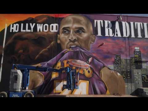 Street artists pay tribute to Kobe Bryant on first anniversary of his death