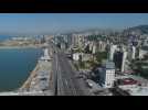 Drone footage of Beirut