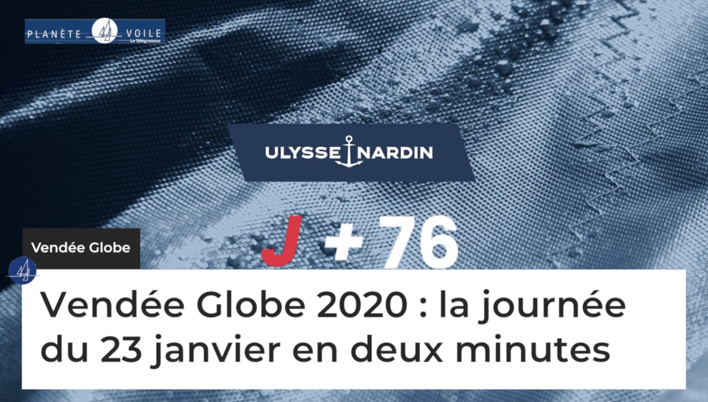 Vendée Globe 2020 : la journée du 23 janvier en deux minutes (Le Télégramme)