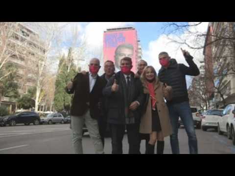 Barcelona presidential candidate Joan Laporta presents his campaign in Madrid