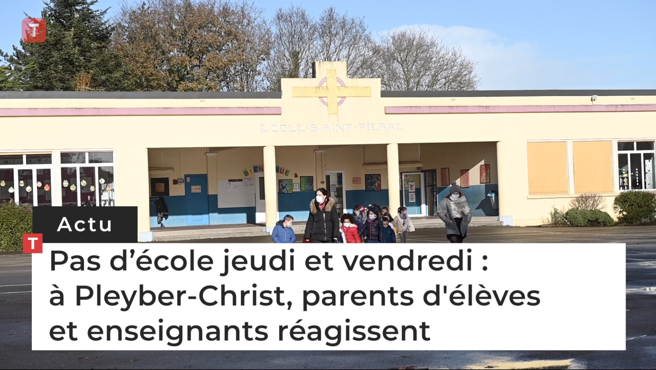 Pas d’école jeudi et vendredi : à Pleyber-Christ, parents d'élèves et enseignants réagissent (Le Télégramme)
