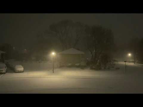 Heavy snowfall in Boston as major winter storm hits US east coast