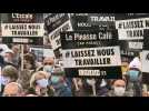 Hotel and restaurant trades protest in Paris for "right to work" - Label : AFPTV - First images - Category : Business