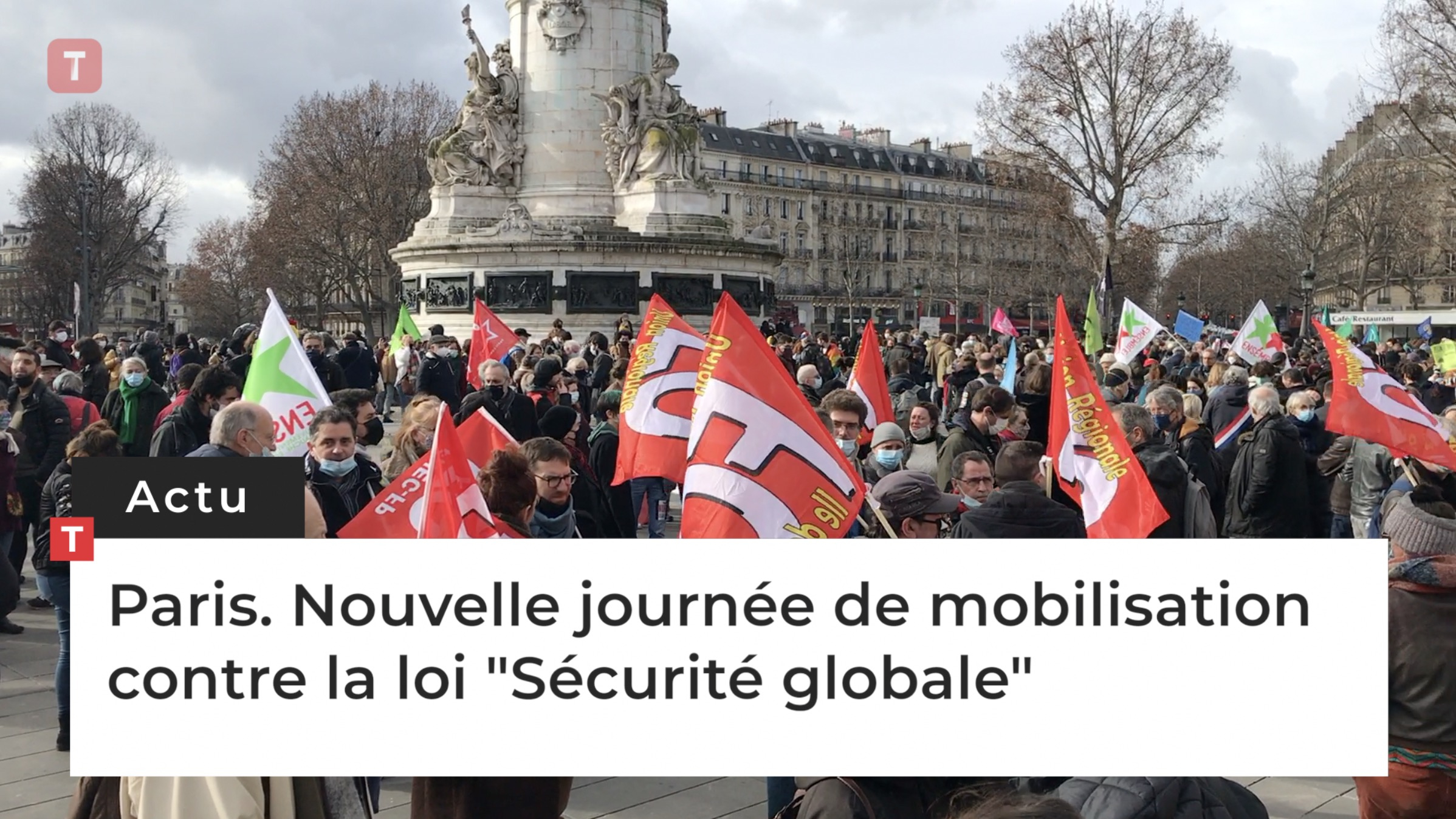 Paris. Nouvelle journée de mobilisation contre la loi "Sécurité globale" (Le Télégramme)