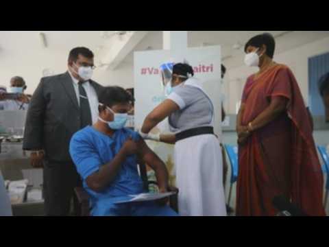 Sri Lanka begins COVID-19 vaccination drive with frontline workers