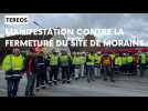 Manifestation contre la fermeture de la distillerie de Morains par Tereos