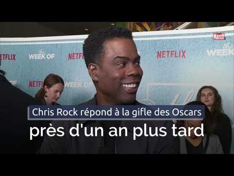 VIDEO : Chris Rock rpond  la gifle des Oscars prs d'un an plus tard