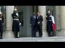 Emmanuel Macron welcomes Benin's President Patrice Talon