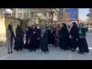 Afghan women march in Kabul to mark International Women's Day