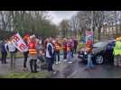 Blocage d'Auchan à Dieppe