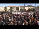 Thousands protest outside Athens Academy over train tragedy