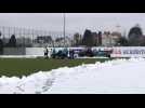 Entraînement sous la neige à Anderlecht