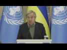 During Kyiv visit, UN chief slams 'shocking' video of killing