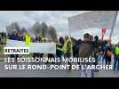Soissons : mobilisation contre la réforme des retraites au rond-point de l'Archer