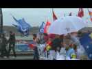 Toulouse demonstration against pension reform starts in the rain