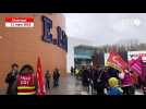 VIDÉO. Grève du 11 mars : à Ploërmel, les manifestants viennent soutenir les employés de Leclerc