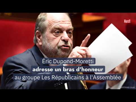 VIDEO : ric Dupond-Moretti adresse un bras d'honneur au groupe Les Rpublicains  l'Assemble