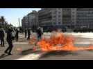 Greek train disaster protests in Athens turn violent