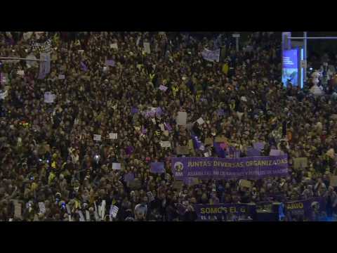 Spaniards march for International Women's Day in Madrid
