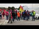 Manifestation sur l'autoroute A9 au Boulou