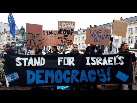 Protesters plead for EU intervention over Israel's judicial reforms 'before it is too late'