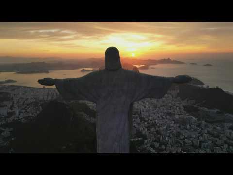 Rio's Christ the Redeemer statue at sunrise
