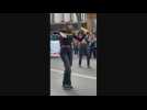 French activist uses dance as means to protest pension reform
