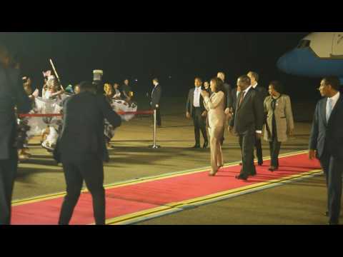 US Vice President Kamala Harris arrives in Tanzania