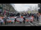 Des centaines de manifestants contre le projet de loi immigration à Paris
