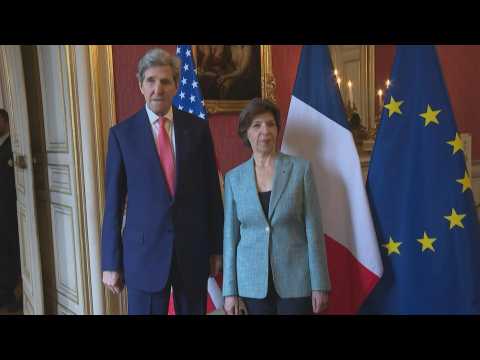 John Kerry meets french Foreign Minister Catherine Colonna at Quai d'Orsay in Paris