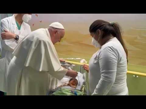 Pope Francis baptises baby boy during hospital stay