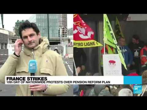 France strikes: 10th day of nationwide protests over pension reform plan