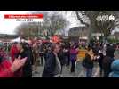 Réforme des retraites : lycéens et étudiants applaudis par les manifestants à Lannion