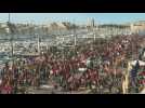 Rally on the Old Port of Marseille against the pension reform