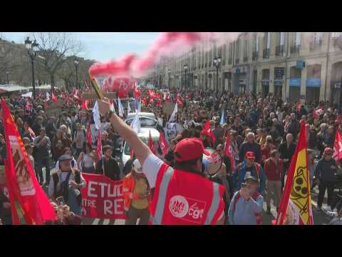 Bordeaux protesters begin march against pension reform
