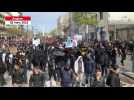VIDÉO. Réforme des retraites, défilé du 28 mars : une centaine de personnes masqués et vêtus de noir en tête du cortège à Angers