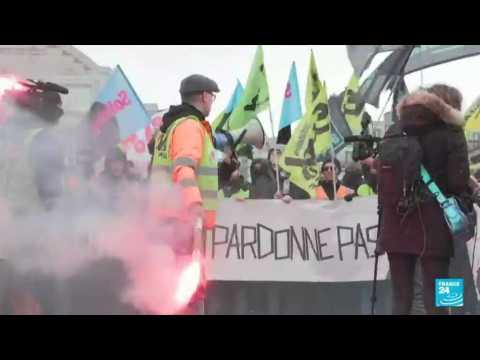France pension reform protest: Motorways blocked, transport hubs hit by strikes